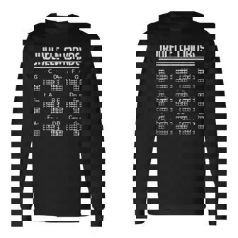 ウクレレコード 面白いプレーヤー 音楽好き ミュージシャン グラフィック 長袖Tシャツ - Kawaiitshirt