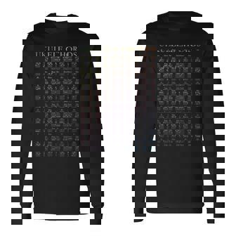 ウクレレレインボーコードチャート Gcea チューニング ウケノート 長袖Tシャツ - Kawaiitshirt