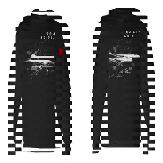 エアクラフト A320-214 長袖Tシャツ - Kawaiitshirt