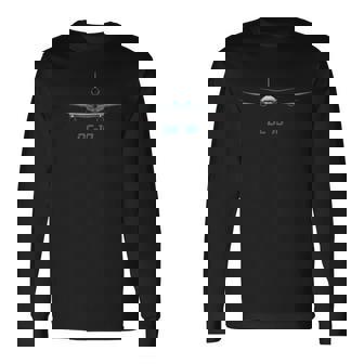 エアラインジェットdc-10飛行機ワイドボディ旅客機 長袖Tシャツ - Kawaiitshirt