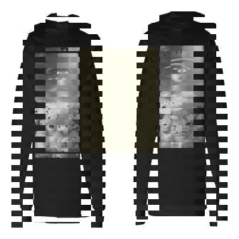 エイリアン Ufo の侵略 面白いハムスターの自撮り 長袖Tシャツ - Kawaiitshirt