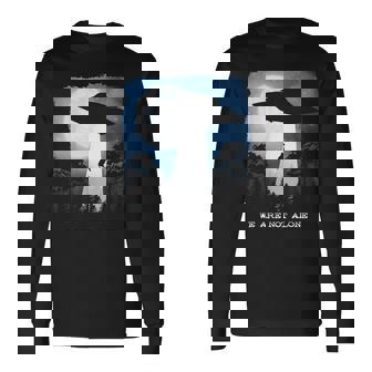 エイリアン アブダクション 牛 Ufo We Are Not Alone ギフト 長袖Tシャツ - Kawaiitshirt