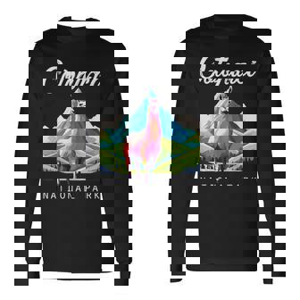 エクアドル コトパクシ国立公園 レトロ ラマ お土産 ハイキング 長袖Tシャツ - Kawaiitshirt