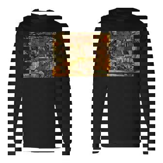 エゴン・シーレ作 イエロー・シティ 1914 長袖Tシャツ - Kawaiitshirt