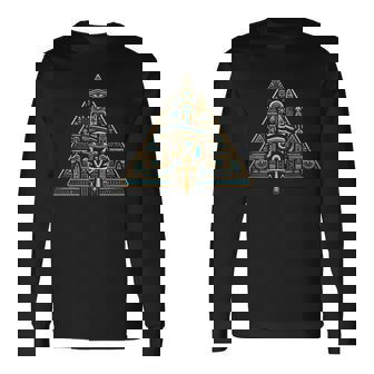 エジプト スフィンクス ファラオ 古代エジプト ピラミッド 象形文字 長袖Tシャツ - Kawaiitshirt