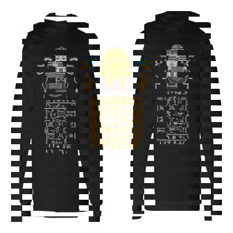 エジプトヒエログリフ シンボル ツタ王 ファラオ 長袖Tシャツ - Kawaiitshirt