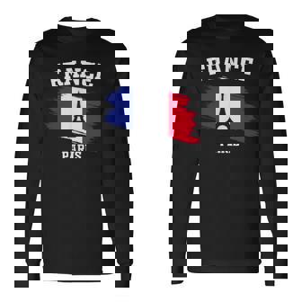エッフェル塔 パリ フランス フランス 国旗 バケーション パリ 長袖Tシャツ - Kawaiitshirt