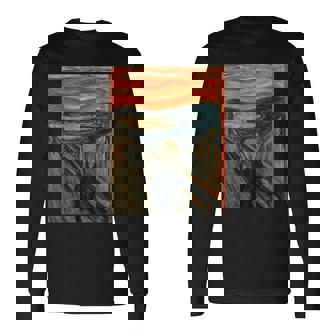 エドヴァルド表現主義の叫びムンクアート 長袖Tシャツ - Kawaiitshirt