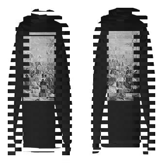 エルサレムへのイエスの参入 グスターヴ・ドーレ聖書芸術 長袖Tシャツ - Kawaiitshirt