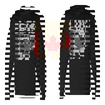 エルボーズアップ カナダ カナダ国旗 プライド 北 強い メープルリーフ 長袖Tシャツ - Kawaiitshirt