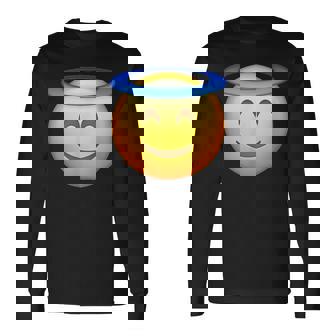 エンジェルスマイリー絵文字 長袖Tシャツ - Kawaiitshirt