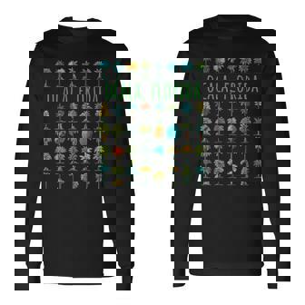 オカラフロリダ、アメリカ、ヤシの木のデザイン。 長袖Tシャツ - Kawaiitshirt