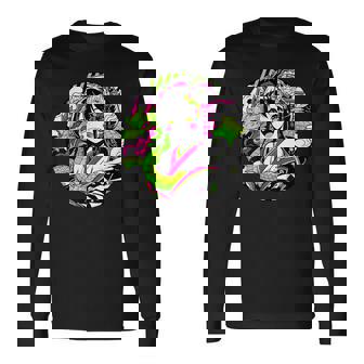 オタク愛好家のためのドラゴンボンド付きカワイイアニメ芸者 長袖Tシャツ - Kawaiitshirt