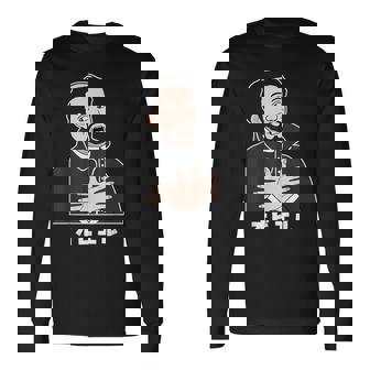 オビエル おもしろ ユーモア 歴史 ジョーク 恐怖 日本史 宣教師 怯える オビエル 長袖Tシャツ - Kawaiitshirt