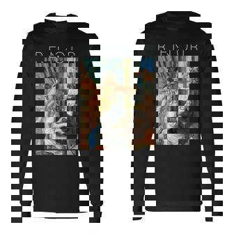 オーギュスト・ルノワール-ピアノに向かう二人の少女-ミュージシャン 長袖Tシャツ - Kawaiitshirt