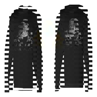 オーストラリアン・キャトル・ドッグ ハウリング・ムーン 長袖Tシャツ - Kawaiitshirt