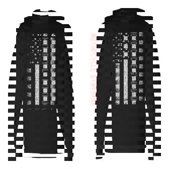 オートバイ ジムカーナ アメリカ国旗 7月4日 長袖Tシャツ - Kawaiitshirt