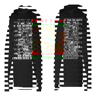 オールイタリアンブレインローミーム-イタリアンブレインロット 長袖Tシャツ - Kawaiitshirt