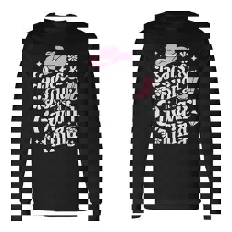 カウガールブーツ、キラキラ、カントリーミュージックギフト 長袖Tシャツ - Kawaiitshirt