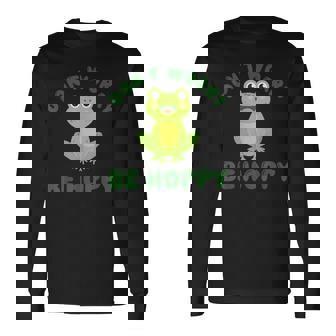 カエルの愛好家や教育者向けのかわいいカエルの先生のデザイン。 長袖Tシャツ - Kawaiitshirt