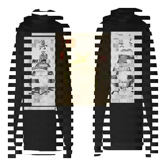 カエル浮世絵 アニメ 日本美術 長袖Tシャツ - Kawaiitshirt