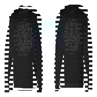 カタカムナ フトマニ図 神代文字 長袖Tシャツ - Kawaiitshirt