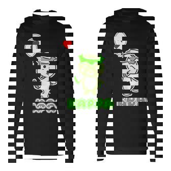 カッパくん『ハート』河童【どうぶつフレンズ】妖怪 ゆるくて かわいい キャラクター イラスト 長袖Tシャツ - Kawaiitshirt