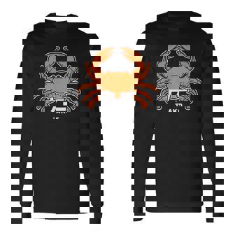 カニ ウニ タコ 海洋生物 矛盾 おもしろ イラスト かわいい 面白い ネタ 画像 長袖Tシャツ - Kawaiitshirt