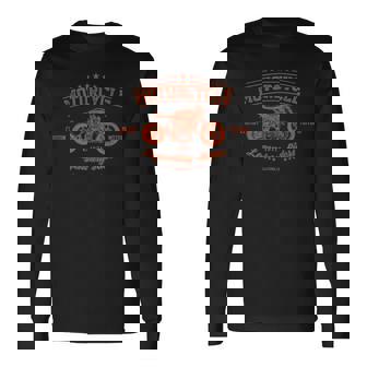 カフェレーサー カスタム バイク 伝説のライダー カリフォルニア ロサンゼルス スクランブラー モーターサイクル 長袖Tシャツ - Kawaiitshirt