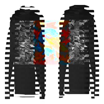 カモノハシ 動物 モチーフ イラスト カモノハシ 長袖Tシャツ - Kawaiitshirt