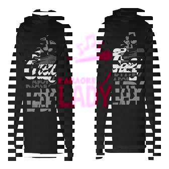 カラオケレディ おもしろ音楽好き カラオケシンガー 長袖Tシャツ - Kawaiitshirt