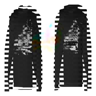 カラフル シェルティ 自然 シェットランド シープドッグ 反射 長袖Tシャツ - Kawaiitshirt