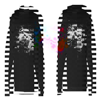 カラフルなビデオゲームコントローラー ジョイスティック コンソール 長袖Tシャツ - Kawaiitshirt