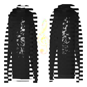 カラフルな音符 長袖Tシャツ - Kawaiitshirt