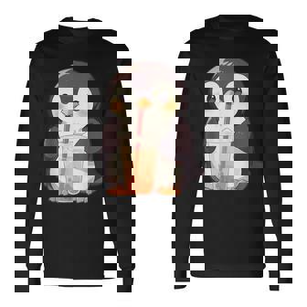 カワイイ ペンギンドリンク バブルティー ペンギンボバ 長袖Tシャツ - Kawaiitshirt