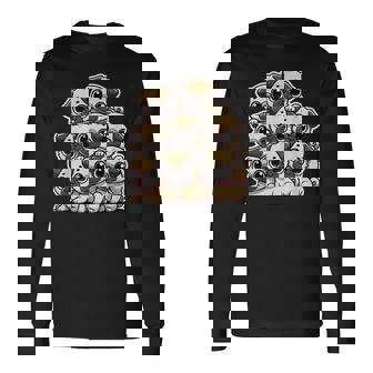 カワイイアニメ パグ 犬 キッズ ガールズ 長袖Tシャツ - Kawaiitshirt