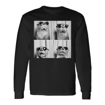 カワウソ サングラス 長袖Tシャツ - Kawaiitshirt