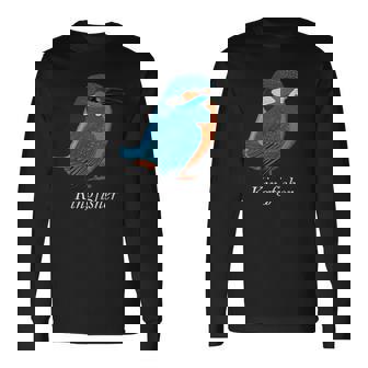 カワセミ 鳥 動物 図 バードウォッチング 贈り物 鳥類学者 生物学者 自然科学 長袖Tシャツ - Kawaiitshirt