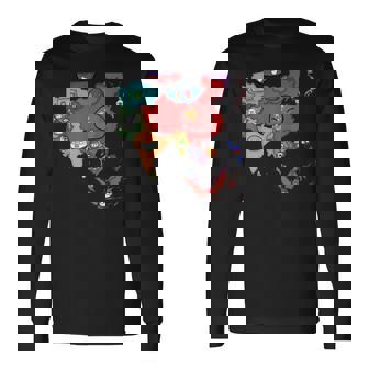 カントリーボール アジア 長袖Tシャツ - Kawaiitshirt