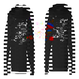 カントリーボール ヨーロッパ 面白い 長袖Tシャツ - Kawaiitshirt