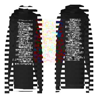 カントリーボール 世界の旗 長袖Tシャツ - Kawaiitshirt