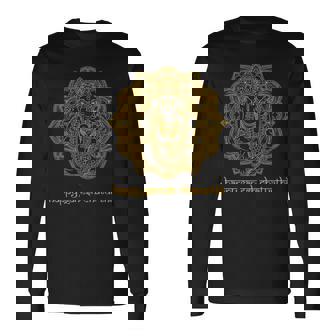 ガネーシャ 曼荼羅 ガネーシャ チャトゥルティ ヒンドゥー教 長袖Tシャツ - Kawaiitshirt