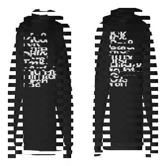 キック&スネア&トムズ&ハイハット&クラッシュドラムセットテキスト 長袖Tシャツ - Kawaiitshirt