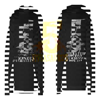 キッズ Tレックス 恐竜 誕生日パーティー装飾 5歳の誕生日 男の子 恐竜 長袖Tシャツ - Kawaiitshirt