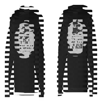 キッズ ファニーニンジャ キッズシャツ ノベルティ 忍者 幼児 男の子 長袖Tシャツ - Kawaiitshirt