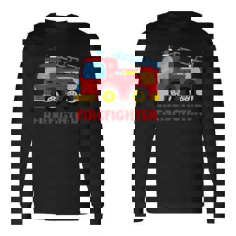 キッズ 消防車消防車 長袖Tシャツ - Kawaiitshirt