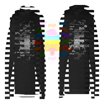 キッズポッププッシュ&ポップポップポップポップadhdストレス解消おもちゃ 長袖Tシャツ - Kawaiitshirt