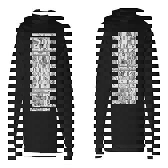 キャラクターモンタージュクリスマスキャロルtシャツ-ヴィンテージスクルージ 長袖Tシャツ - Kawaiitshirt