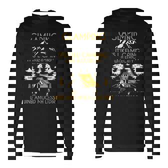 キャンパー ワインキャンプ ネイチャー グランピング キャンプテント 長袖Tシャツ - Kawaiitshirt