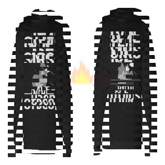 キャンプ&ハイカー向け、スモーズアンドザアウトドアデザインを与えてください 長袖Tシャツ - Kawaiitshirt